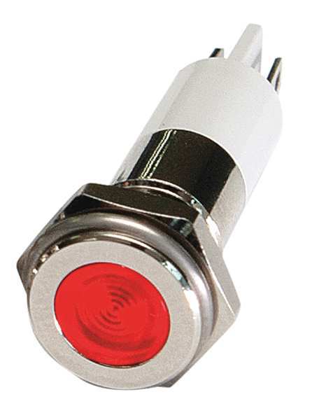 Flat Indicator Light, Red, 24VDC