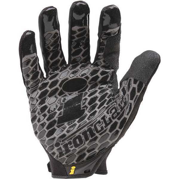 Mechanics Gloves, M, Black, Single Layer and Seamless, Ribbed Stretch Nylon