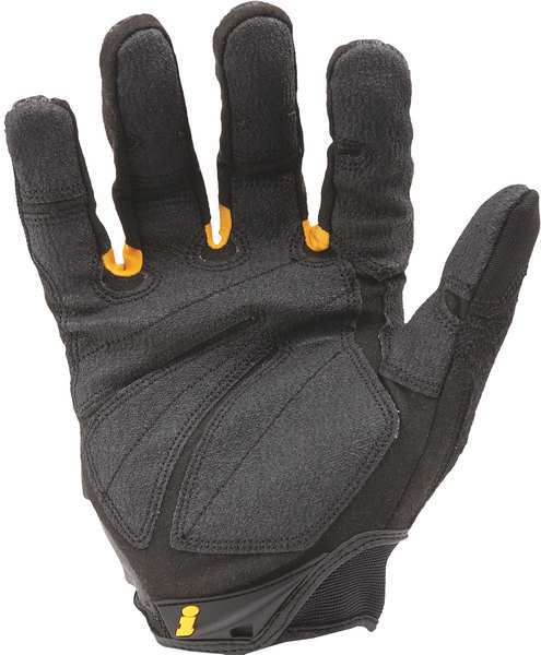 Mechanics Gloves, 2XL, Black, Single Layer Seamless with Sewn Duraclad(TM) Patches