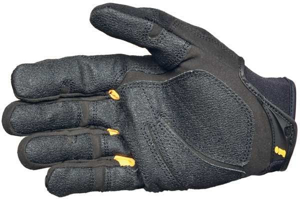 Mechanics Gloves, 2XL, Black, Single Layer Seamless with Sewn Duraclad(TM) Patches