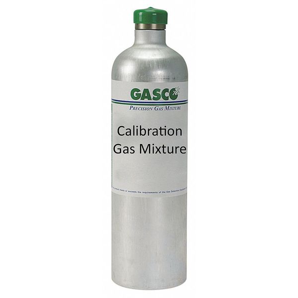 Calibration gas, Air, Chlorine, 34 L, C-10 Connection, +/-5% Accuracy, 500 psi Max. Pressure