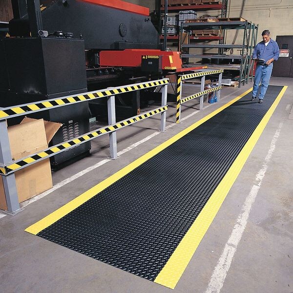 Floor Runner, Black/Yellow, 3 ft. W x