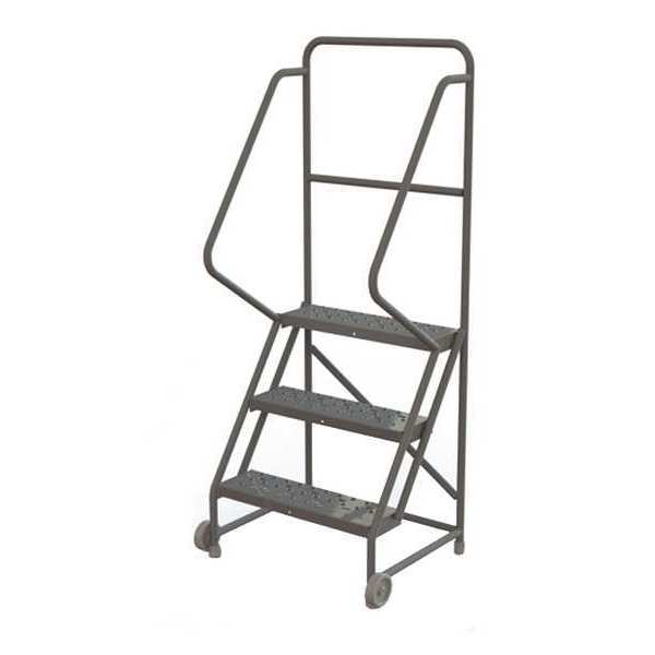 66 in H Steel Tilt and Roll Ladder, 3 Steps