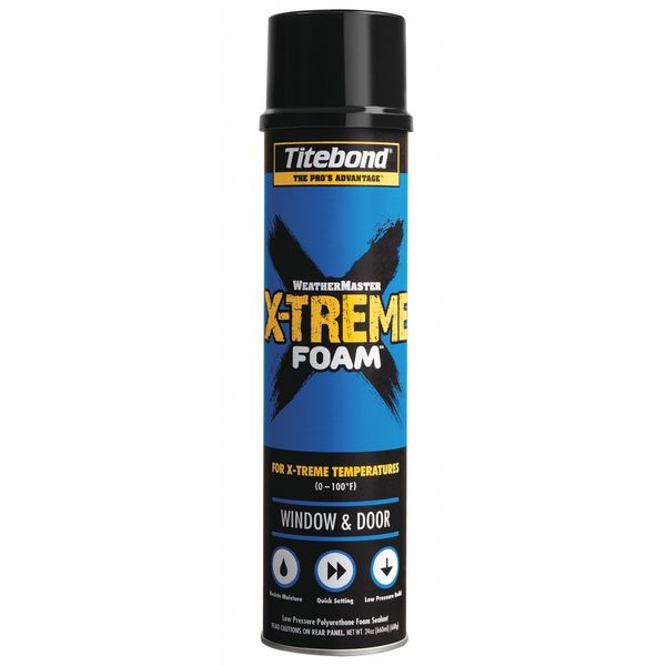 Window & Door Spray Foam Sealant, 24 oz, Aerosol Can, 12 PK