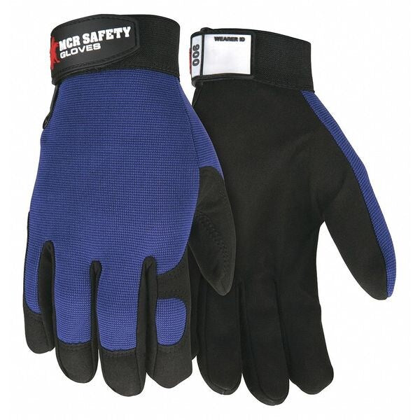 Mechanics Gloves, 2XL, Black/Blue