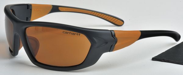 Safety Glasses, Wraparound Bronze Polycarbonate Lens, Scratch-Resistant