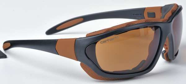 Safety Glasses, Wraparound Bronze Polycarbonate Lens, Anti-Fog, Anti-Static, Scratch-Resistant