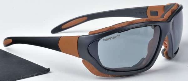 Safety Glasses, Wraparound Gray Polycarbonate Lens, Anti-Fog, Anti-Static, Scratch-Resistant