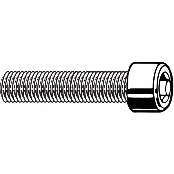 #0-80 Socket Head Cap Screw, Black Oxide Steel, 1/8 in Length, 100 PK