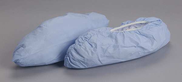 Critical CoverÂ® AquaTrakÂ® Shoe Covers, Fluid Resistant, 2XL, Blue, PK150