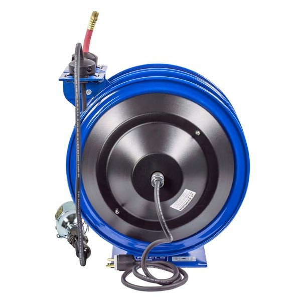 Combination Air/Electric Reel, 3/8 in Hose Dia., 50 ft Length