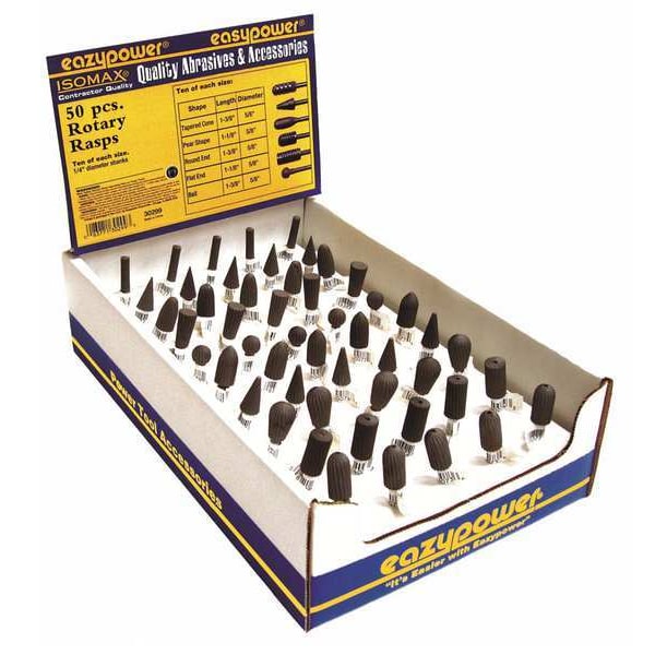 Assorted Rotary Rasp Kit, 50 Pieces