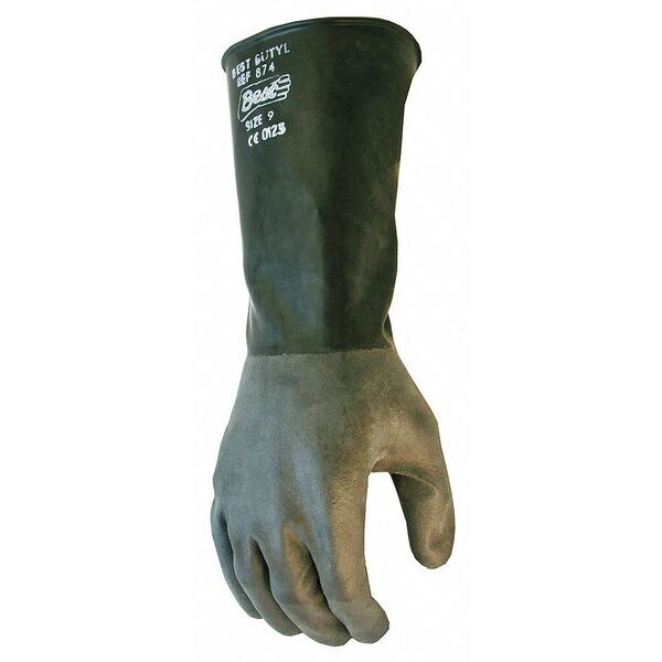 Chemical Resistant Gloves, Butyl, M, PR