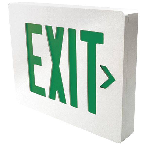 Exit Sign, Grn Ltrs, Spectroncircuitry