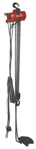 Air Chain Hoist, 500 lb.Cap., 10 ft. Lift