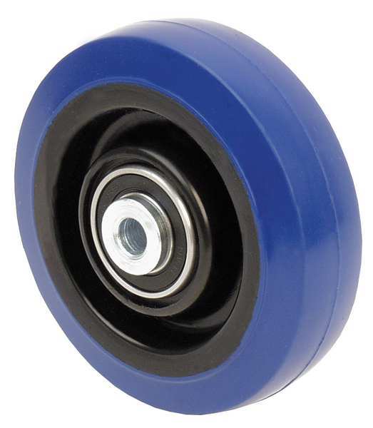Caster Wheel, Rubber, 3-1/2 in Dia, 225 lb.