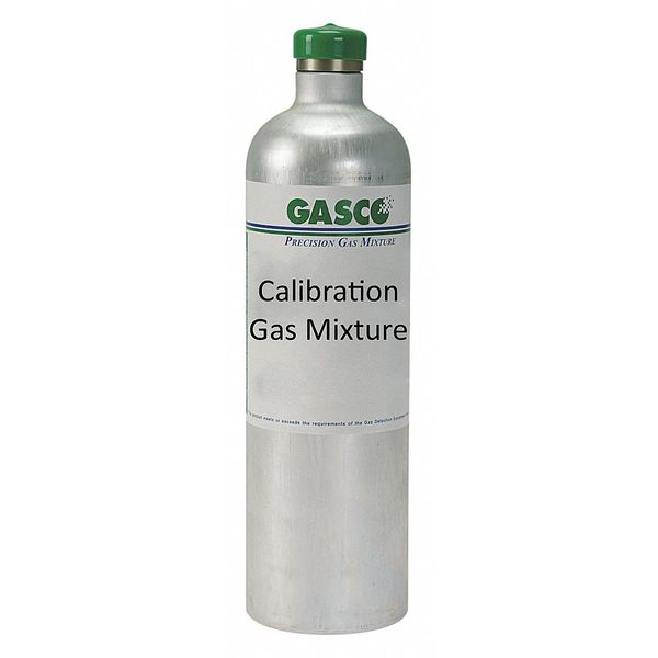 Calibration gas, Air, Hydrogen Chloride, 34 L, C-10 Connection, +/-5% Accuracy