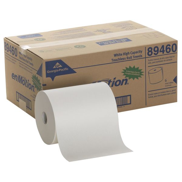 enMotion Hardwound Paper Towels, 1, Continuous Roll, 800 ft, White, 6 PK