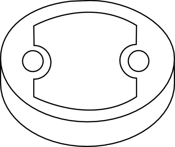 Door Stop Riser, Cast Brass, 3/8