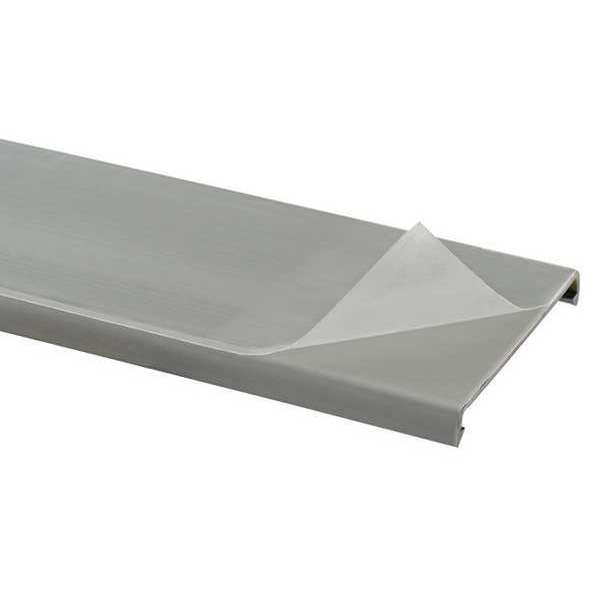 Wiring Duct Cover, Flush, PVC, 72 in L, 1-1/4 in W, Gray, Use With 1 in Wiring Duct