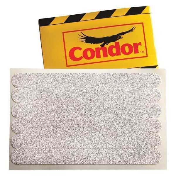 Anti-Slip Tape, White, 3/4 x 7-1/2 in, PK12