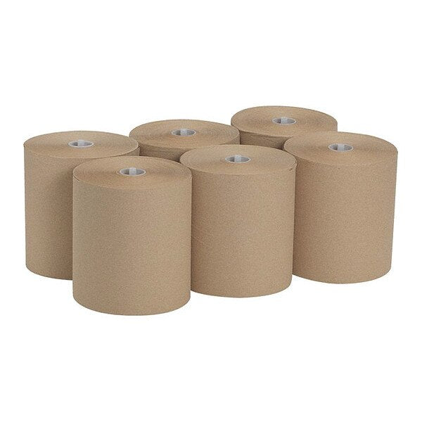 Cormatic Hardwound Paper Towels, 1, Continuous Roll, 700 ft, Brown, 6 PK