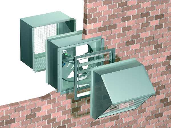 Wall Housing, Galv Steel, For 12 In Fan