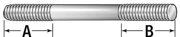 Double-End Threaded Stud, 5/16