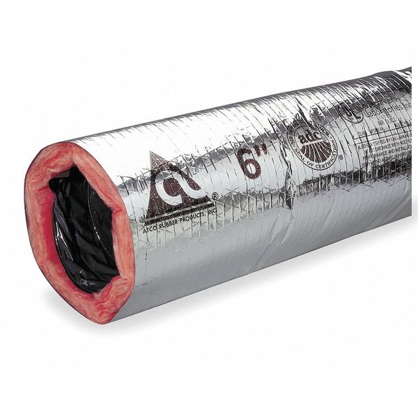 Insulated Flexible Duct, 180F, 25 ft. L