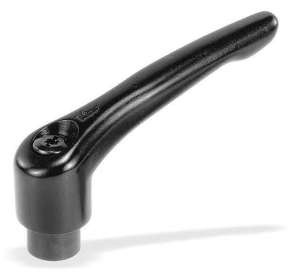 Adjustable Handle, Modern Design, Sz. 3, M10, Die Cast Zinc Black Satin, Comp: Steel