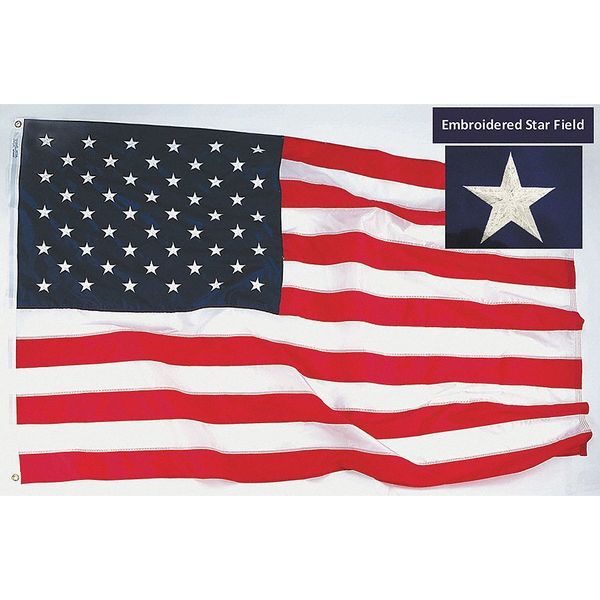 US Flag, 5x9-1/2 Ft, Cotton