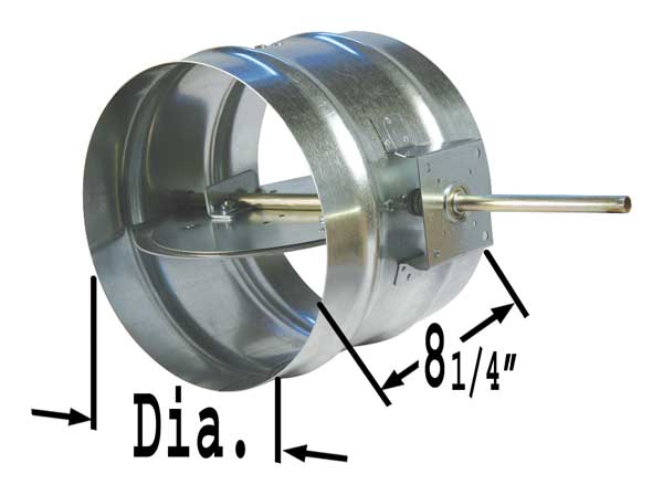 Volume Control Damper, 8-1/4
