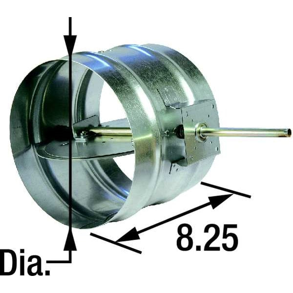 Volume Control Damper, 8-1/4