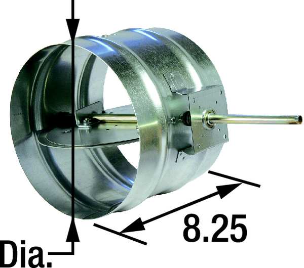 Volume Control Damper, 8-1/4
