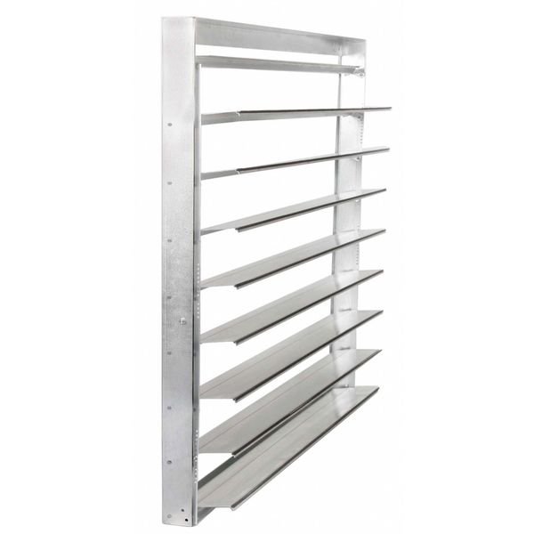 Backdraft Damper, Horizontal, 39-3/4Sq