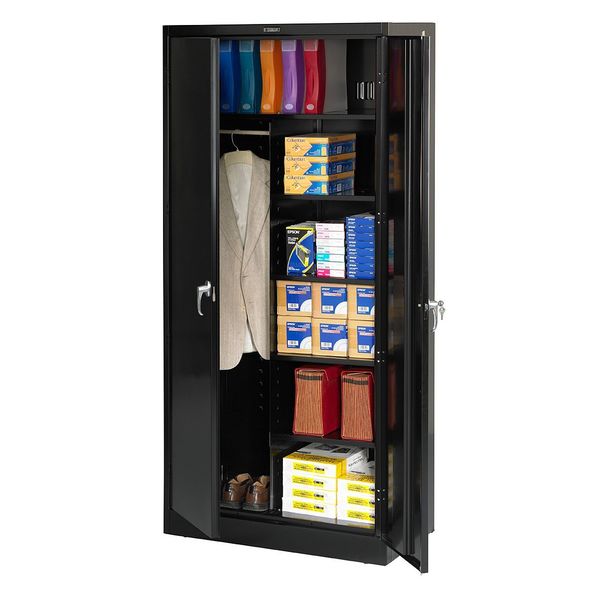 22 ga. ga. Carbon Steel Storage Cabinet, 36 in W, 78 in H, Stationary