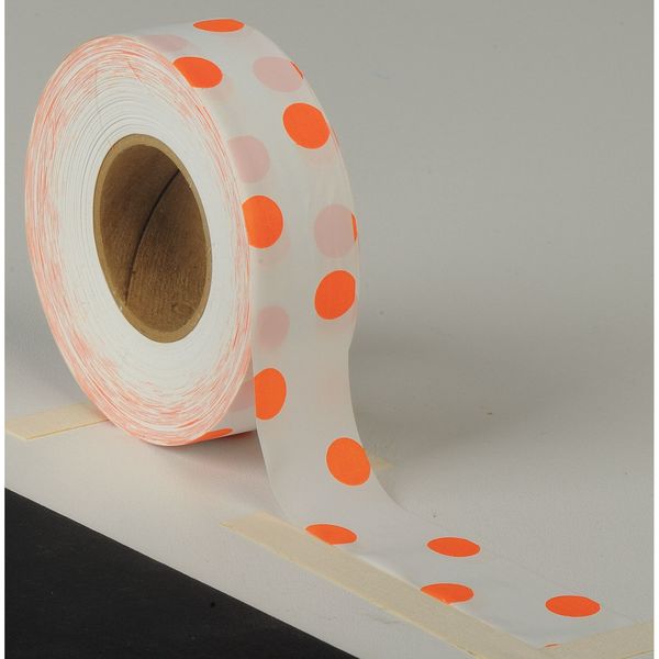 Flagging Tape, Yllw/Blk, 300 ft x 1-3/8 In