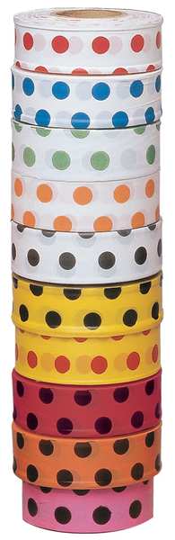 Flagging Tape, White/Red, 300ft x 1-3/8 In