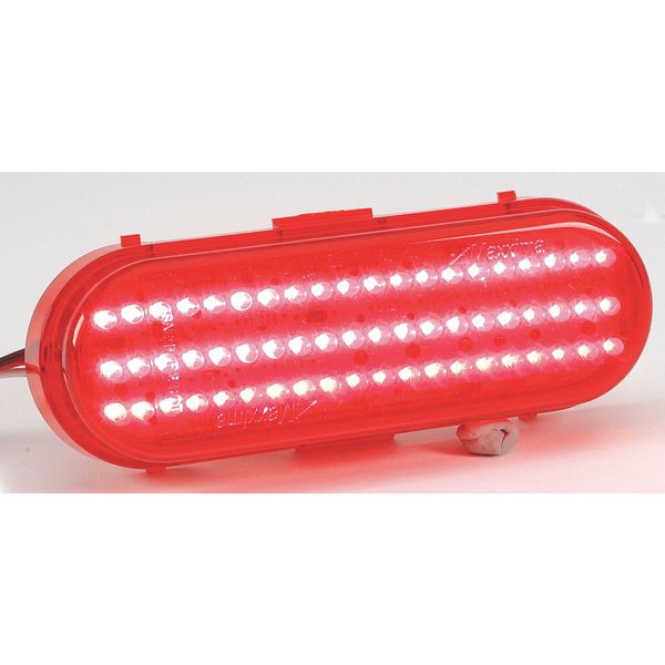 Stop/Tail/Turn Light, LED, Red, Grommet, Ovl