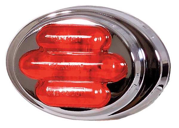 Clearance Light, LED, Red, Surface, Oval, 3 L