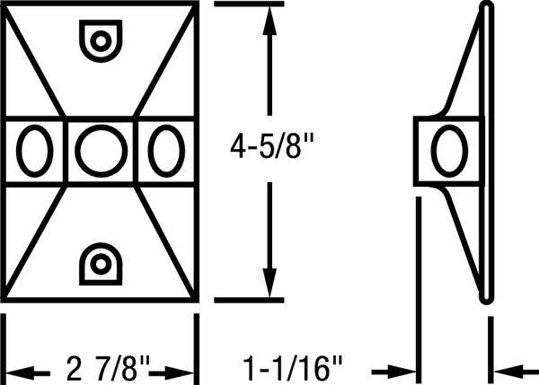 1 -Gang Weatherproof Cluster Cover, 2.844