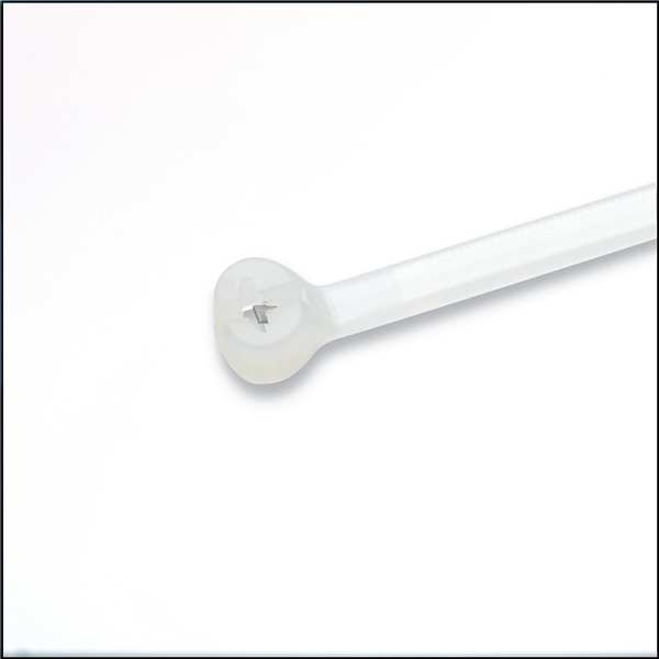 Standard Cable Tie, 14 in L, 0.18 in W, Nylon 6/6, Natural, Indoor Use, 100 Pack