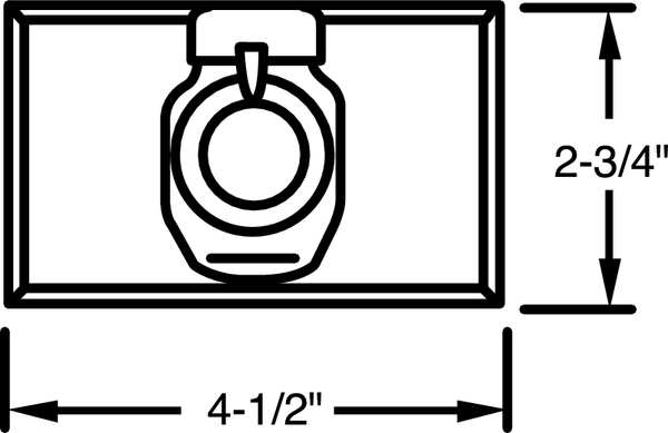 1 -Gang Horizontal Weatherproof Cover, 2.376