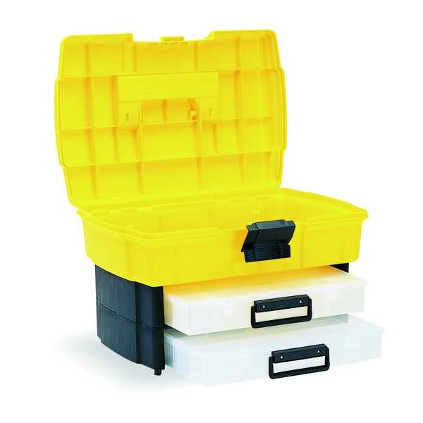 Polypropylene, Yellow Portable Tool Box