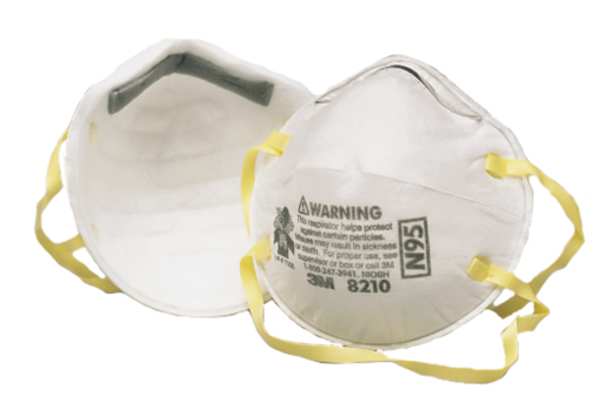 N95 Disposable Respirator, 8210, Dual Headstrap, Particulate Respirator, Nose Clip, Pack of 20