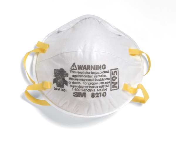 N95 Disposable Respirator, S, White, PK20