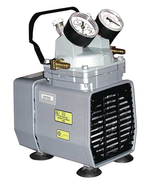 Vacuum Pump, Rotary Vane, 1/4 HP, 26 In HG