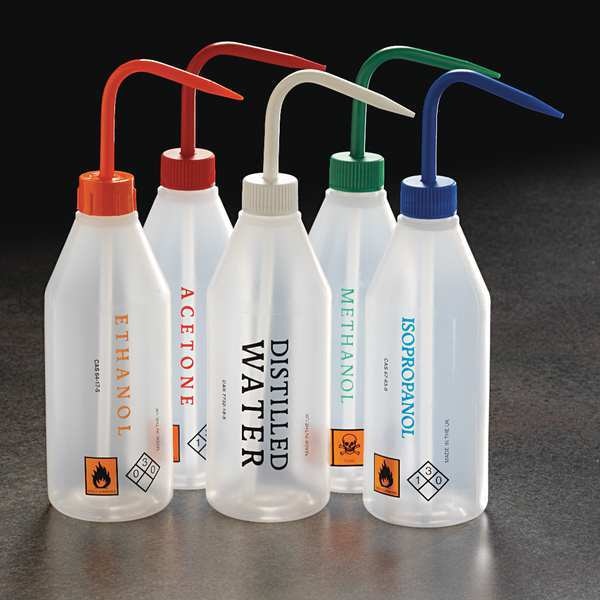 Translucent 500mL Wash Bottle, 5 Pack