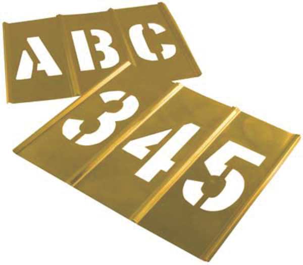 Stencil Set, Numbers, Brass, 10013