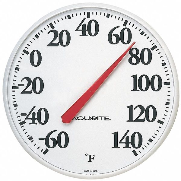 Analog Thermometer, -60 to 140 Degree F